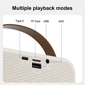 High Quality LED Lights Box Sound Dual speakers Small Portable Bluetooth Speakers with Tws Function