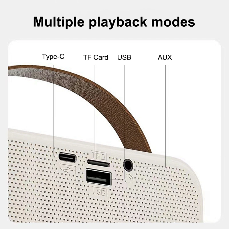 High Quality LED Lights Box Sound Dual speakers Small Portable Bluetooth Speakers with Tws Function