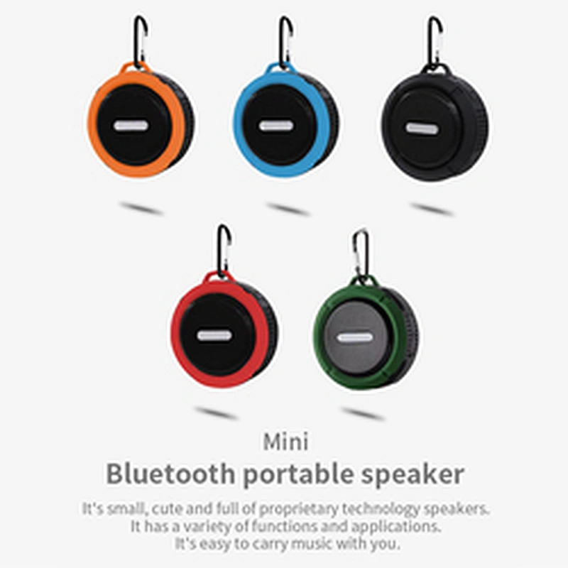 portable round water resistant bicycle mp3 player bluetooth hands-free wireless speaker