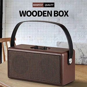 outdoor stereo full range big powered wood aux electronic bluetooth loudspeakers