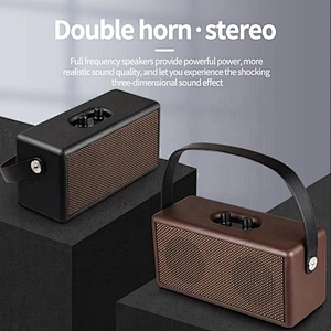 outdoor stereo full range big powered wood aux electronic bluetooth loudspeakers