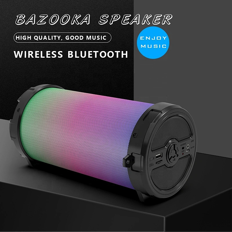 custom logo outdoor portable karaoke audio home theatre system 10W sound led lights bluetooth speaker for mobile phone