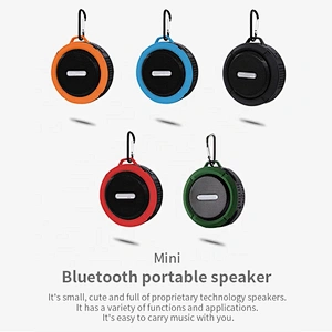 portable round water resistant bicycle mp3 player bluetooth hands-free wireless speaker