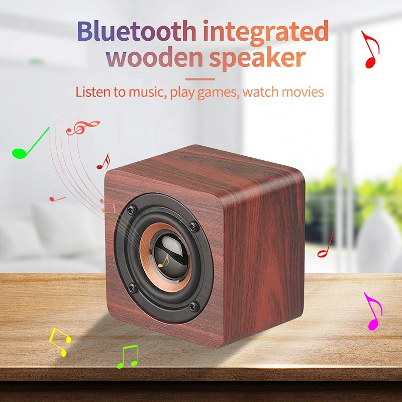 Portable 3W mini wood stereo wooden wireless bluetooth speakers