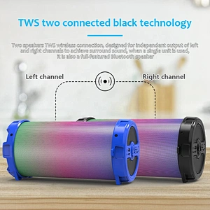 custom logo outdoor portable karaoke audio home theatre system 10W sound led lights bluetooth speaker for mobile phone