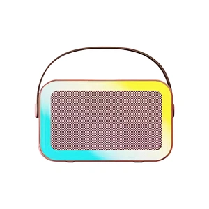 High Quality LED Lights Box Sound Dual speakers Small Portable Bluetooth Speakers with Tws Function