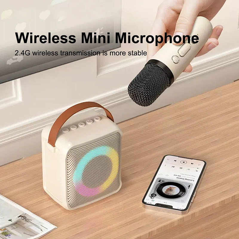 Mini Portable Microphone Audio integrated Microphone Home singing Karaoke Family Wireless BT Outdoor Portable Speaker