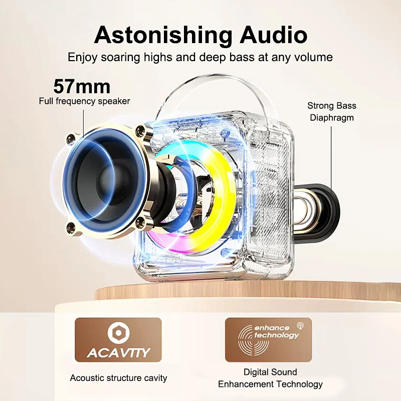 Mini Portable Microphone Audio integrated Microphone Home singing Karaoke Family Wireless BT Outdoor Portable Speaker