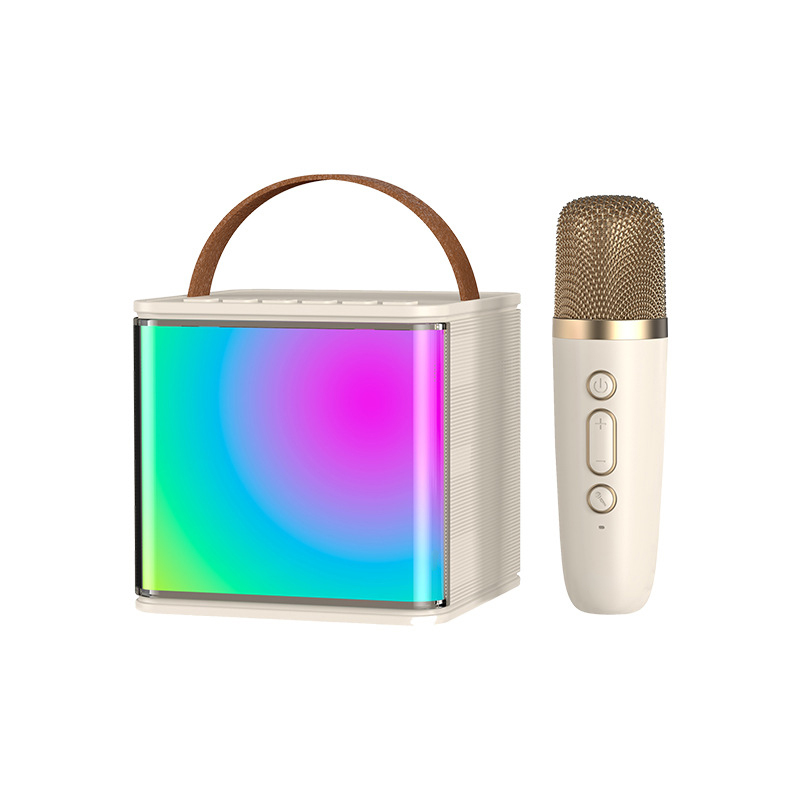 High quality Magic RGB lighting Bluetooth speakers Dual speaker wireless BT stereo speaker with Microphone