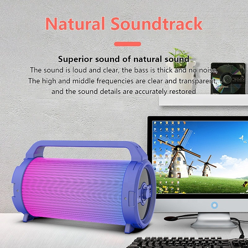 portable bluetooth microphone karaoke surround sound system loud boombox speaker