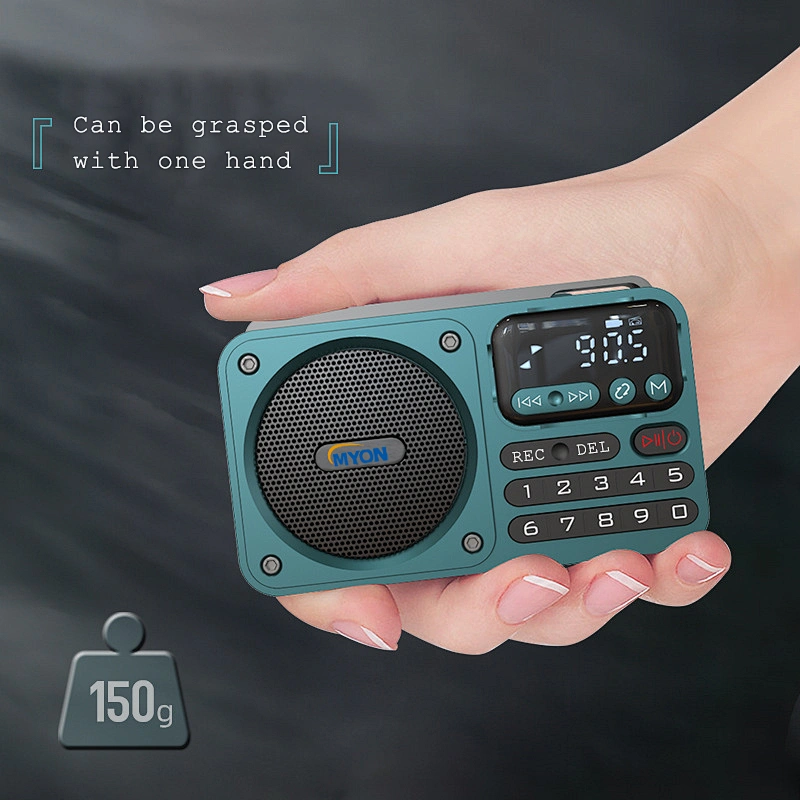 3W Small Portable Rechargeable Woofer Stereo earphone Digital Pocket Home Radio With Bluetooth