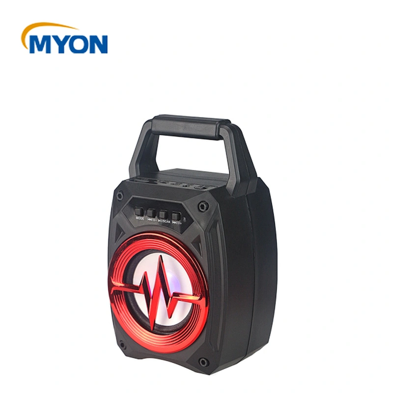 Top Sell New Bluetooth Speaker LED Light Outdoor Portable Wireless Mini Wooden Speaker with USB TF FM Radio AUX IN