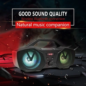 TWS Aux-in FM Radio rechargeable battery outdoor portable 5.0 bluetooth wireless speaker