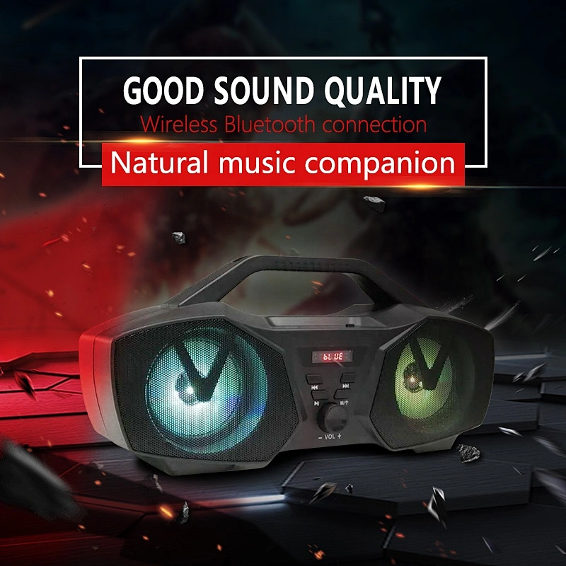 TWS Aux-in FM Radio rechargeable battery outdoor portable 5.0 bluetooth wireless speaker