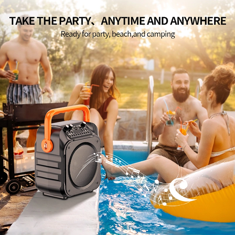 2023 new party  karaoke bluetooth speaker with microphone USB AUX TF TWS