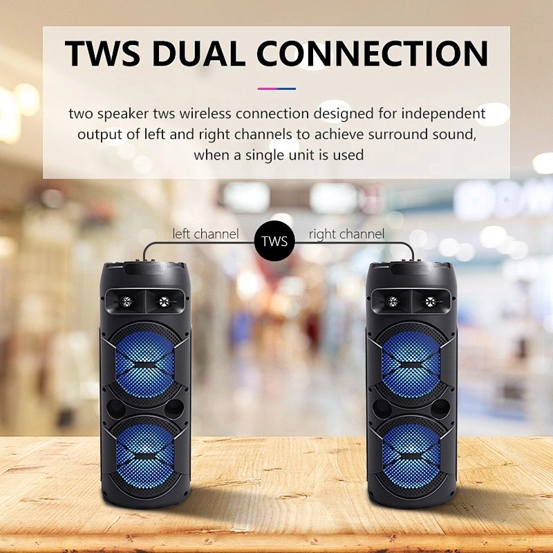 ibastek logo portable 30w 6.5 inch 4 ohm karaoke subwoofer wireless bluetooth speaker with tws fm radio