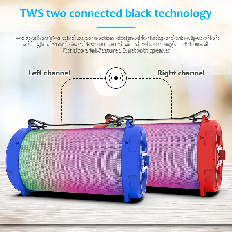 LED light sound wireless handheld directional speaker with Karaoke microphone Function