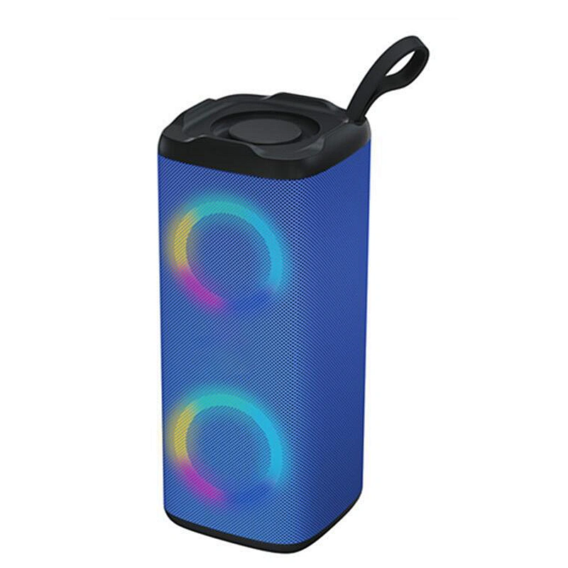 Shenzhen 5W Rugged Bluetooth Wireless Fabric Mini Circular Portable Speakers Plastic Active Mini Mobile RGB Talking Bluetooth