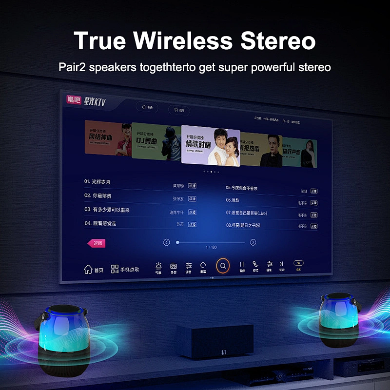 New Design Mini Portable LED Light Decoration Lamp Bluetooth Speaker