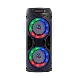 Household Dual Microphone Karaoke Outdoor KTV Party True Wireless TWS Bluetooth Speaker