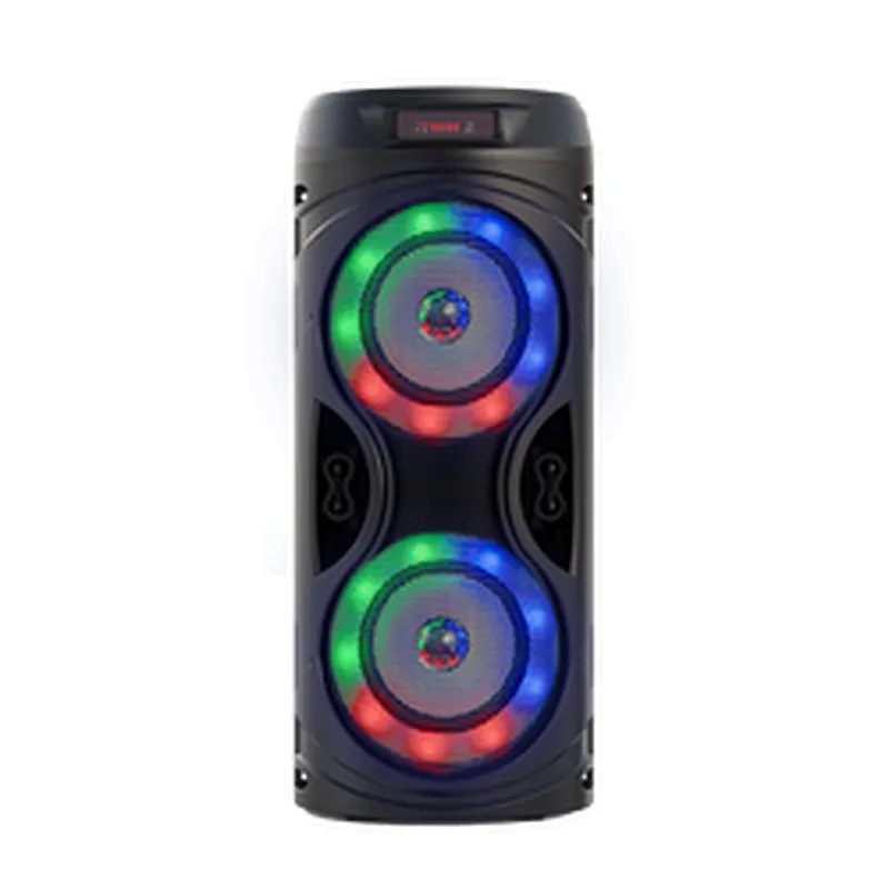 Household Dual Microphone Karaoke Outdoor KTV Party True Wireless TWS Bluetooth Speaker