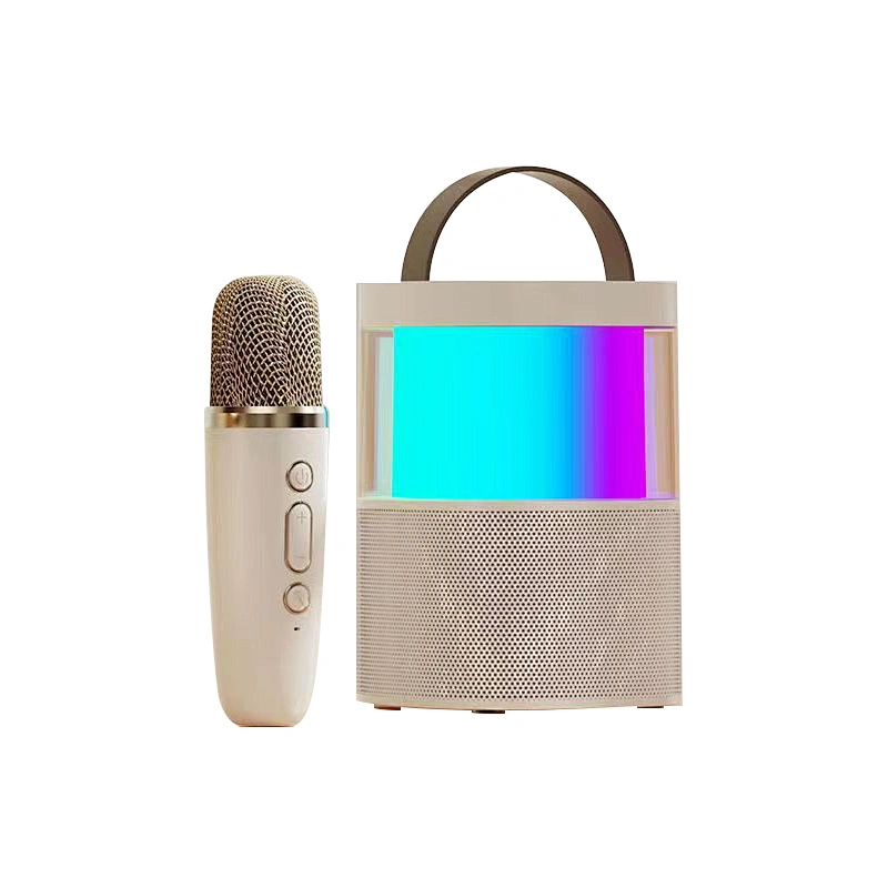 Merison Portable Indoor Outdoor Party Speaker with Built-In Lights Splashproof Design Stereo Bluetooth Speakers