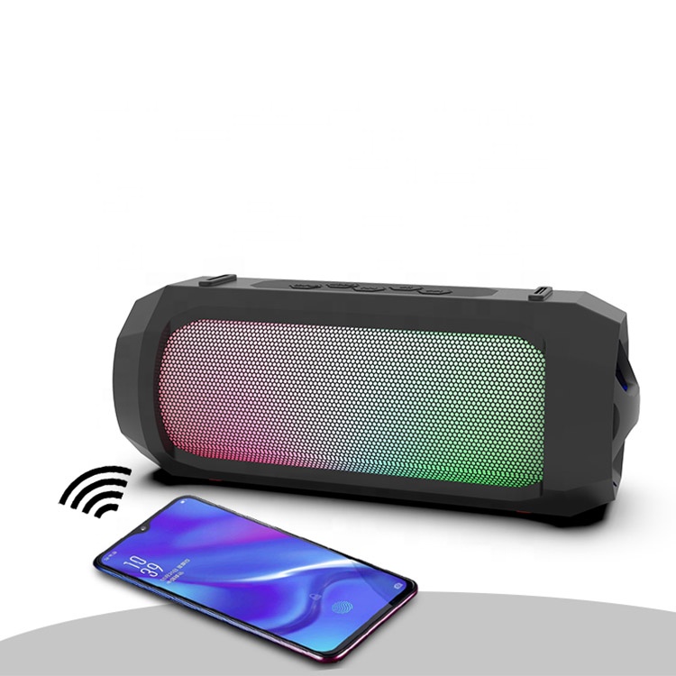 big full range blue party cylinder speakers subwoofer bluetooth speaker