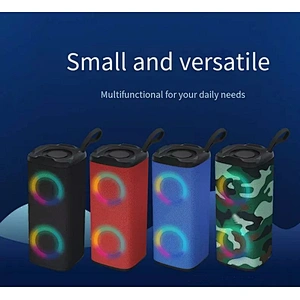 Shenzhen 5W Rugged Bluetooth Wireless Fabric Mini Circular Portable Speakers Plastic Active Mini Mobile RGB Talking Bluetooth