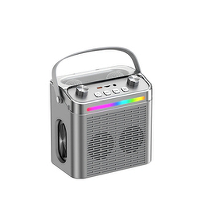 2023 Outdoor Portable Colorful LED Speakers Wholesale Wireless Stereo Bluetooth Speaker Outdoor With Dual Microphone