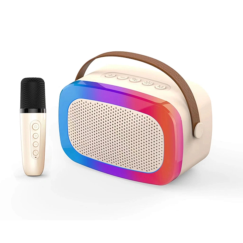Portable Wireless Microphone Cute Speaker Built-in Battery RGB Light Music Mini Speaker Supplier