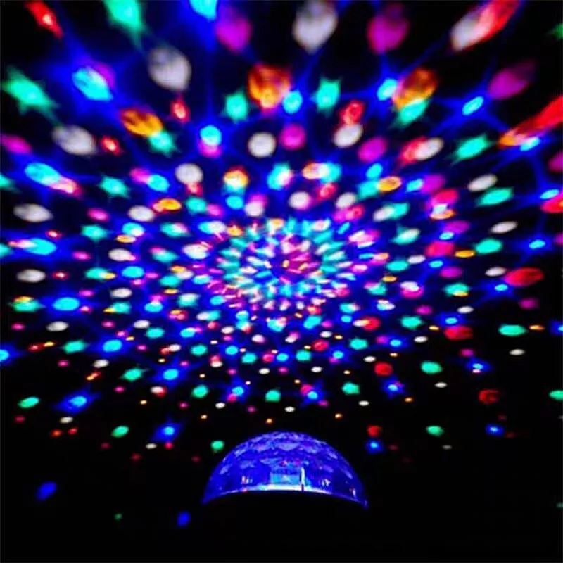 LED Wireless BT Speaker Christmas projection RGB Colorful Lights Flashing 360 Degree Rotating Subwoofer Speaker