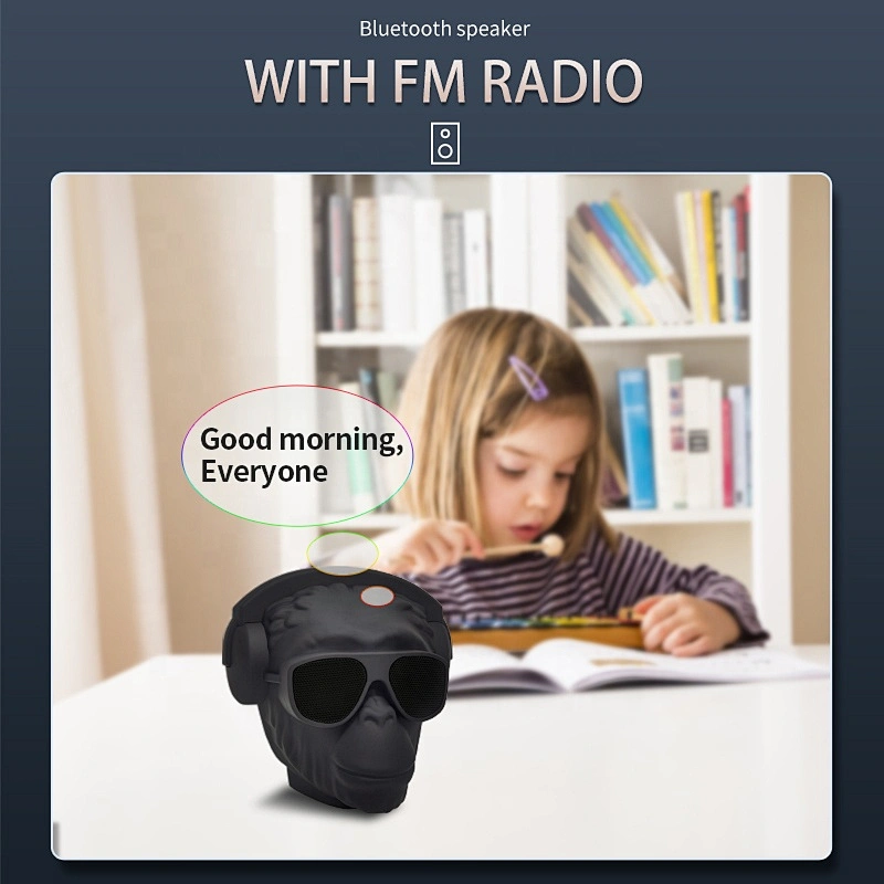 Customised Black 4ohm 5 watt Full Range Animal Monkey Wireless Speakers Bluetooth Original