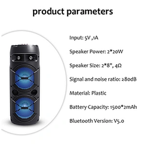 8 inch 40W big power usb port professional dj large speakers bluetooth big size karaoke