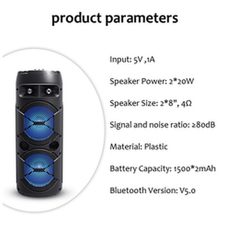 8 inch 40W big power usb port professional dj large speakers bluetooth big size karaoke