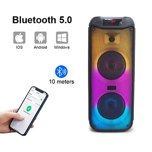 Party Karaoke Home Theatre Sound System Dual Loudspeaker Subwoofer Audio Amplifier Wireless Bluetooth Speakers