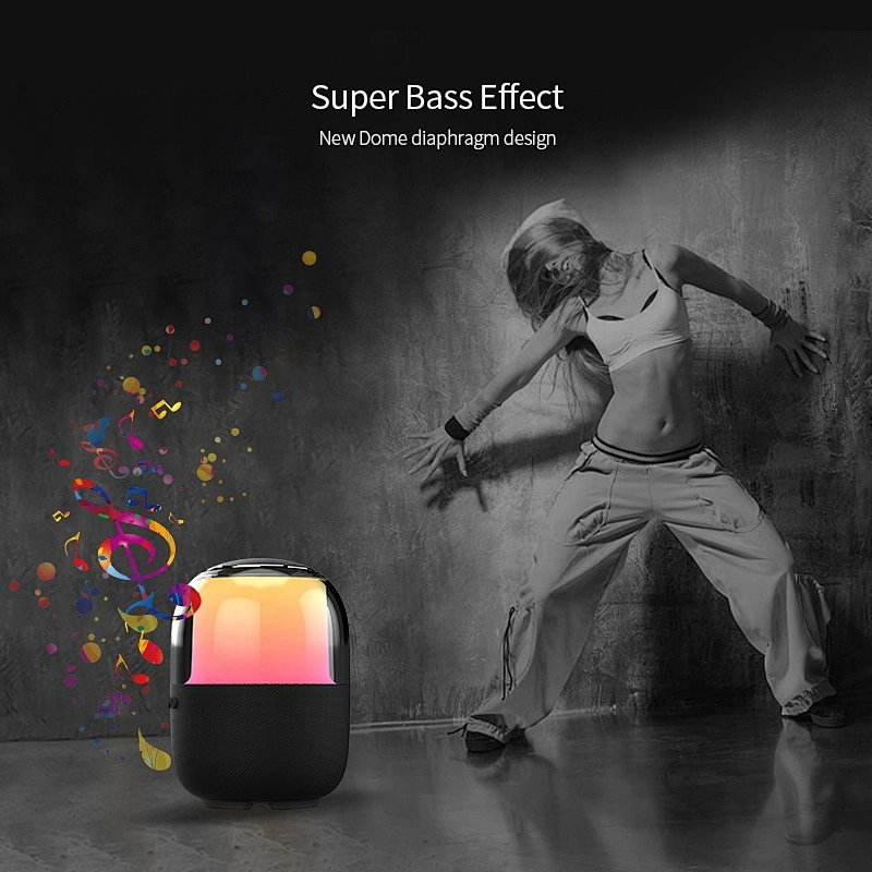 ibastek New Design Outdoor Stereo 3d bt Speakers Wireless Bluetooth Fashion Stereo With Night Light