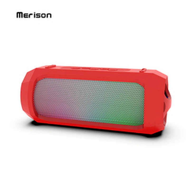 big full range blue party cylinder speakers subwoofer bluetooth speaker