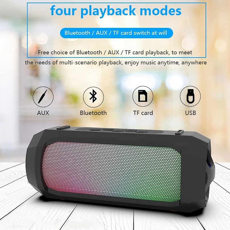 big full range blue party cylinder speakers subwoofer bluetooth speaker