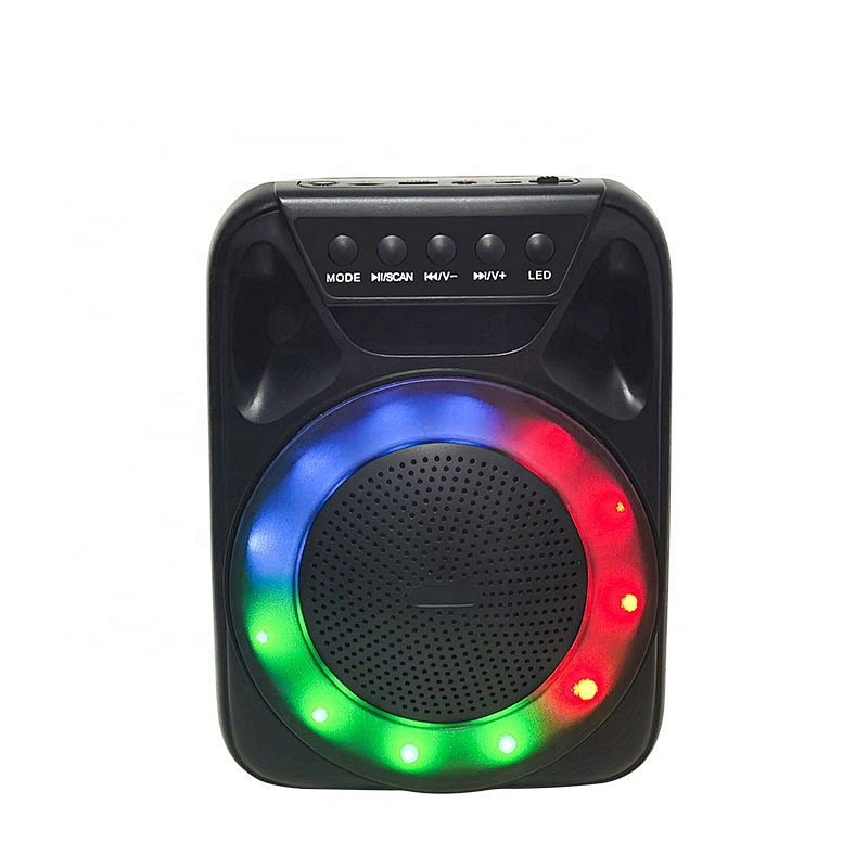 custom logo portable outdoor small  wireless bluetooth speaker with LED colorful flashing light