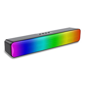 High Quality Low Price Desktop multiple RGB lighting Soundbar Bluetooth Wireless 40mm Double Speakers System
