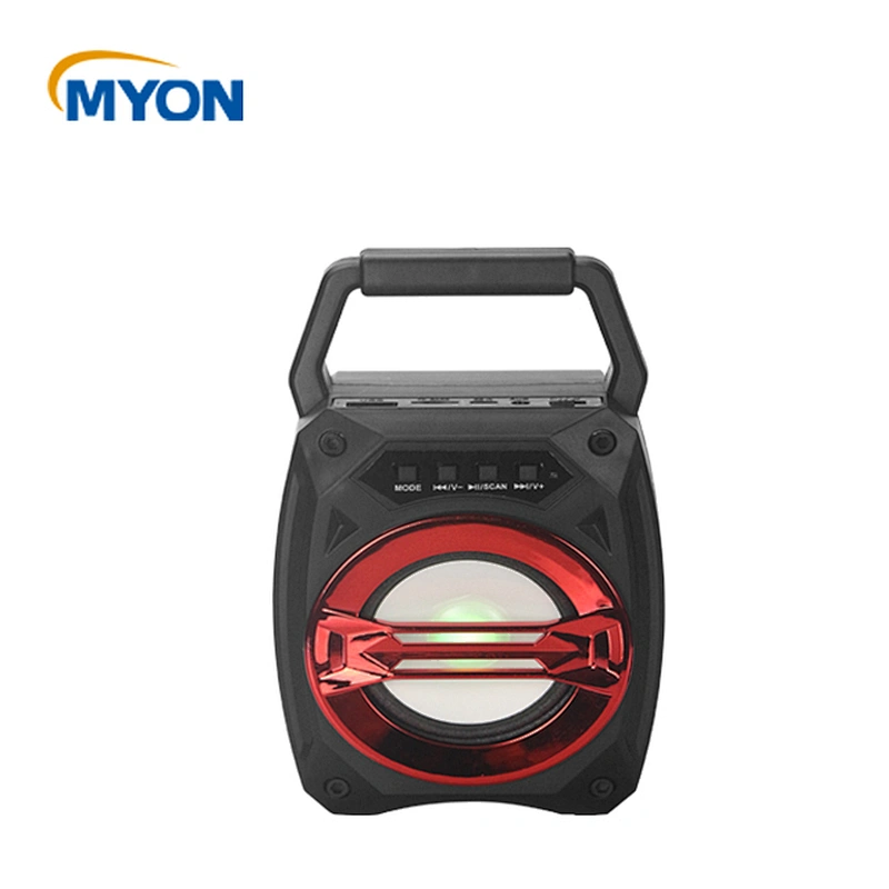 Top Sell New Bluetooth Speaker LED Light Outdoor Portable Wireless Mini Wooden Speaker with USB TF FM Radio AUX IN