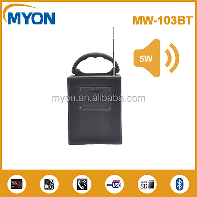 Myon Wooden Music Home Theatre System Speaker Boombox LED Light Bluetooth Wireless Speakers