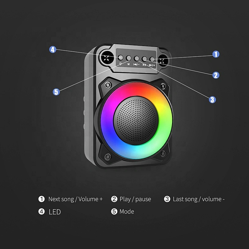ODM OEM Factory 3 inch Altavoz Inalambrico rgb Portable Full Range Mini Wireless Bluetooth Speakers Music Player