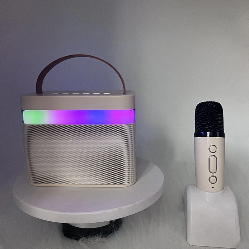 2023 Latest Outdoor Party Speaker LED Lights Mini Bluetooths Speaker Portable With Microphone