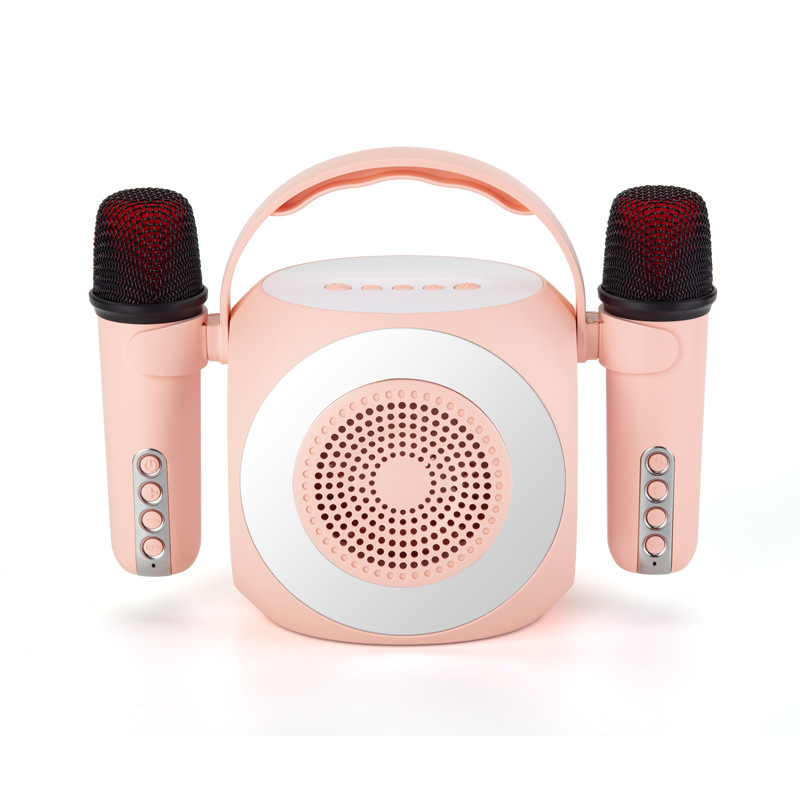 Wireless Karaoke Microphone for Kids Portable Speaker BT-Compatible Speaker with Microphone for Kids Birthday Gifts