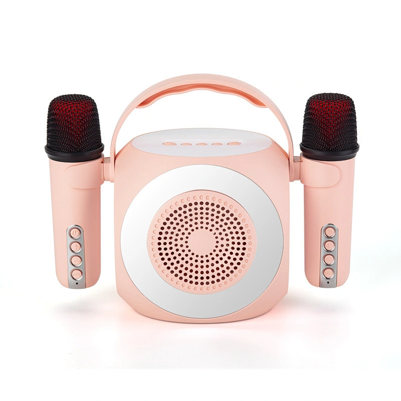 Wireless Karaoke Microphone for Kids Portable Speaker BT-Compatible Speaker with Microphone for Kids Birthday Gifts