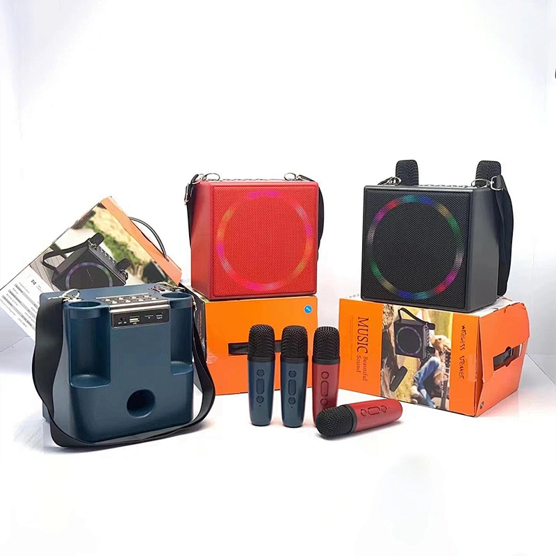 Merison Portable Home Outdoor Party Box Bluetooth 5.3 Stereo Mini Wireless Speaker with Dual Microphones