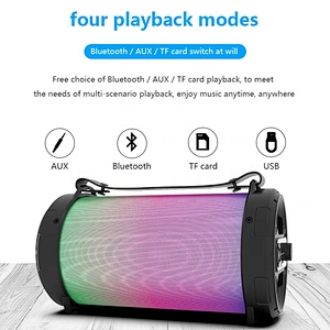 LED light sound wireless handheld directional speaker with Karaoke microphone Function