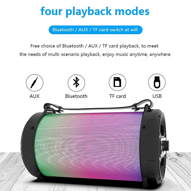 LED light sound wireless handheld directional speaker with Karaoke microphone Function