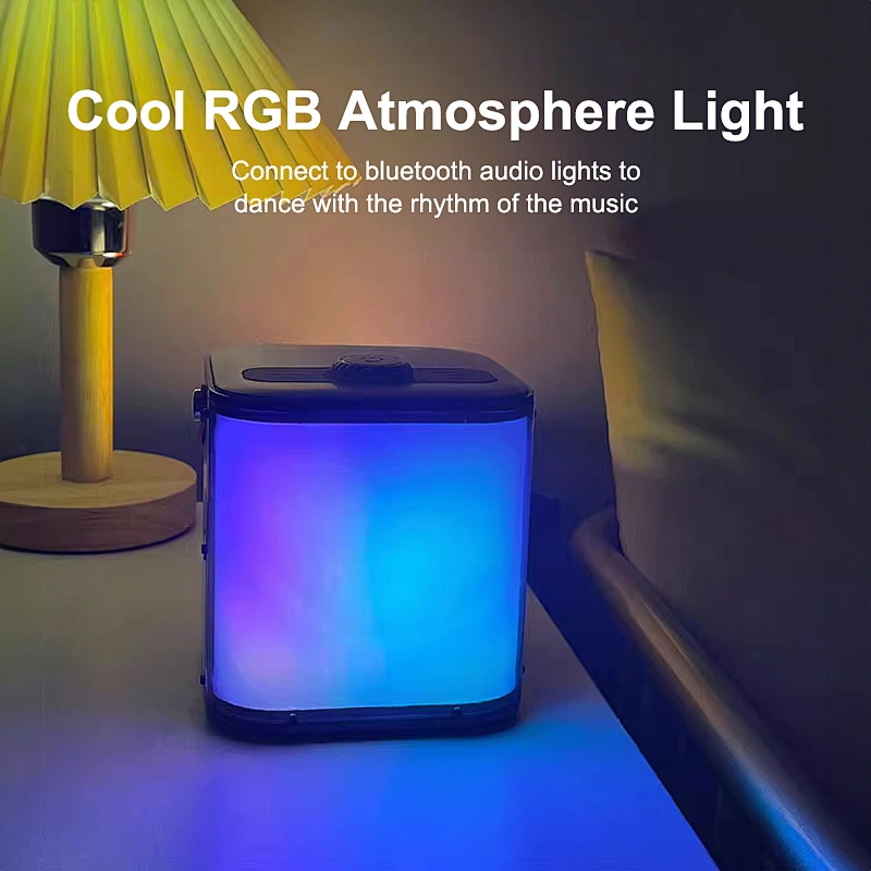 High Quality Music Dazzle Sound Atmosphere Light Subwoofer Wireless Bluetooth Speaker with Microphone